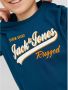 Jack & jones JUNIOR T-shirt JJELOGO van biologisch katoen blauw Jongens Katoen (biologisch) Ronde hals 164 - Thumbnail 4