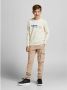 Jack & jones JUNIOR tapered fit cargobroek JPSTPAUL beige- Jongens Stretchkatoen 158 - Thumbnail 4