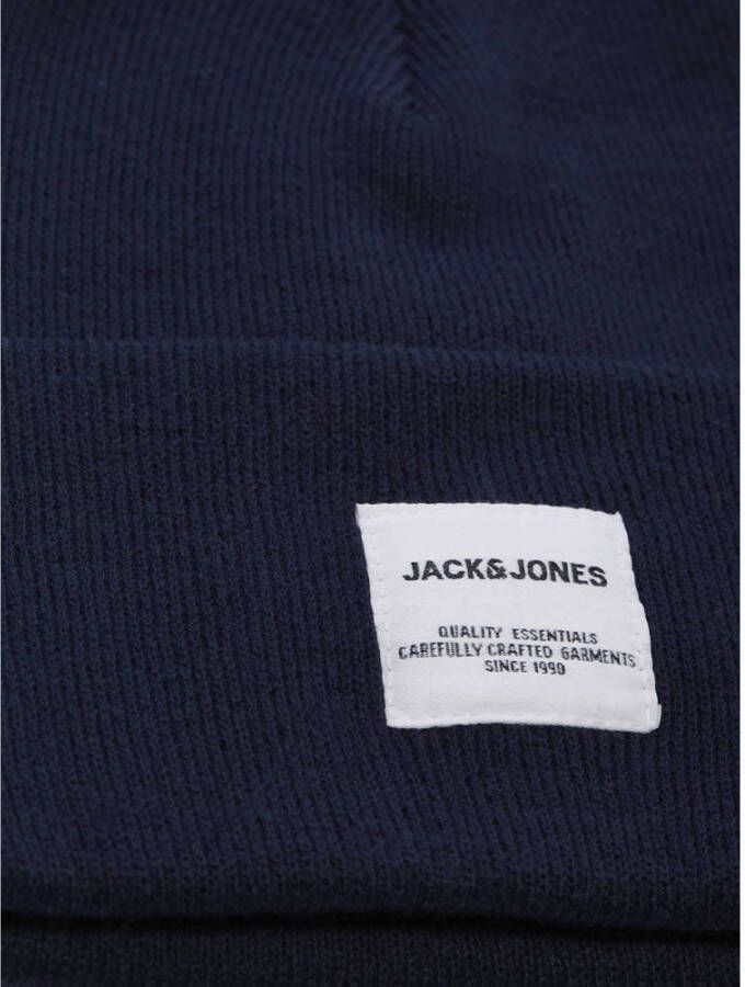 JACK & JONES muts JACLONG met logo donkerblauw