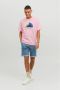 JACK & JONES ORIGINALS regular fit T-shirt JORTULUM met printopdruk roze - Thumbnail 3