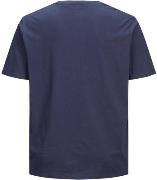 JACK & JONES PLUS SIZE basic T-shirt JJEORGANIC Plus Size navy blazer