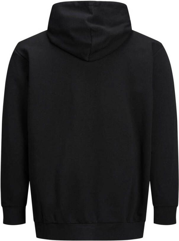 JACK & JONES PLUS SIZE hoodie JJECORP Plus Size met logo zwart