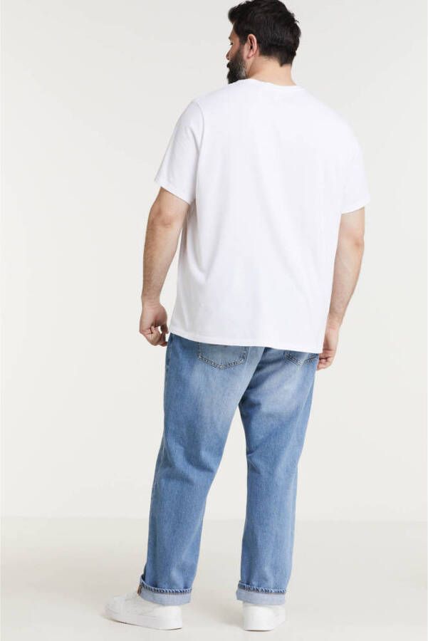 JACK & JONES PLUS SIZE regular fit jeans JJIMIKE JJORIGINAL Plus Size blauw