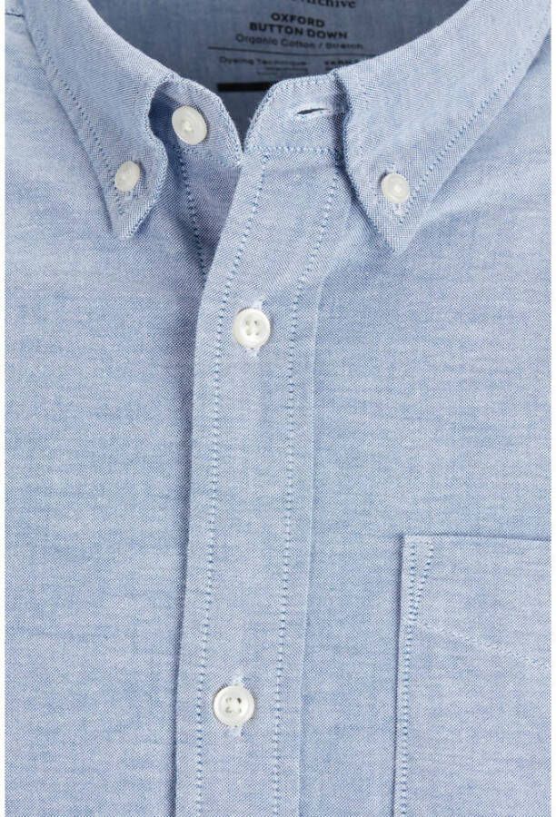 JACK & JONES PREMIUM gemêleerd slim fit overhemd JPRBLUBROOK cashmere blue