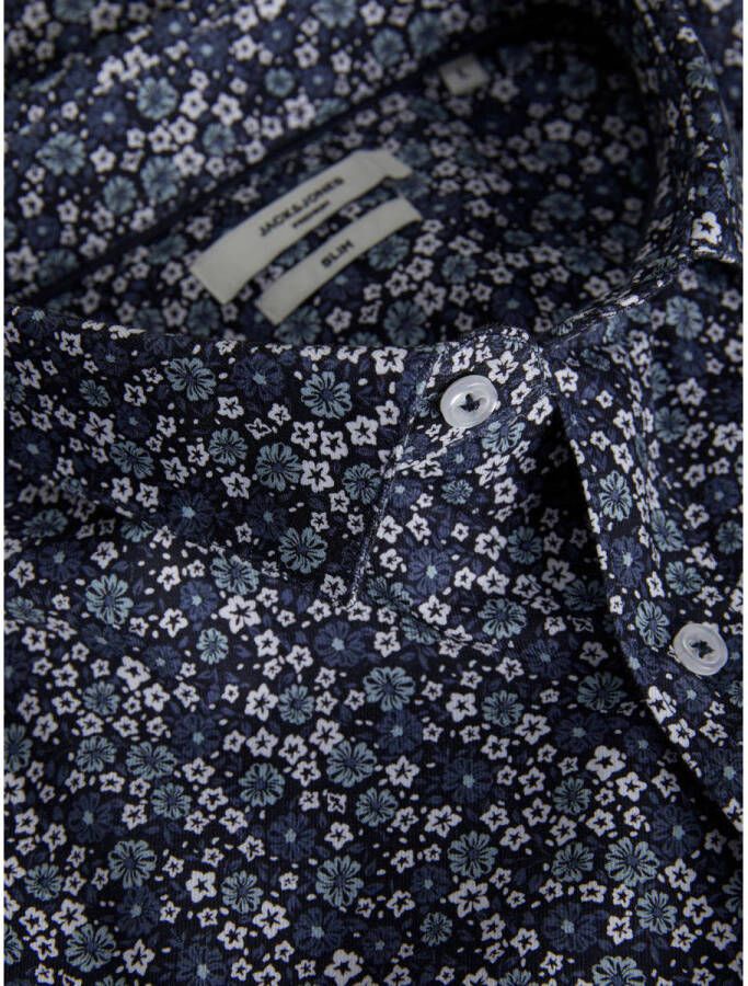 JACK & JONES PREMIUM slim fit overhemd met all over print navy blazer