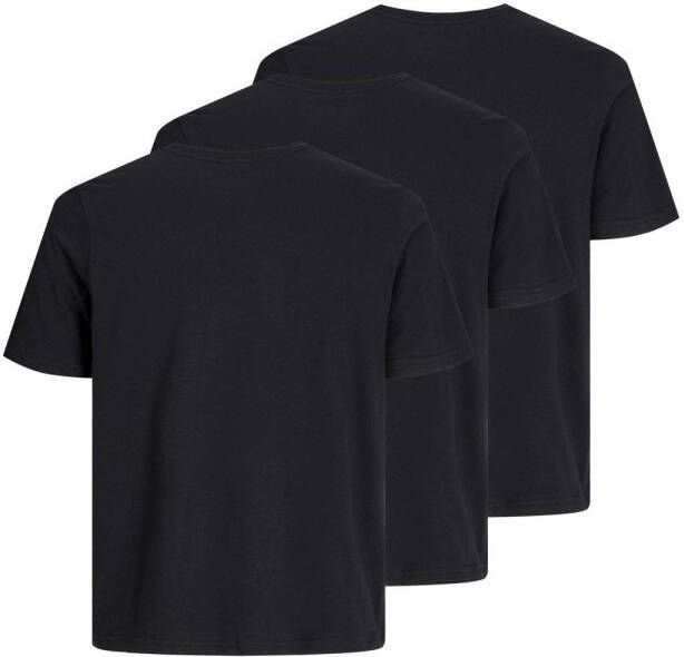 JACK & JONES T-shirt JACUNDER (set van 3) zwart