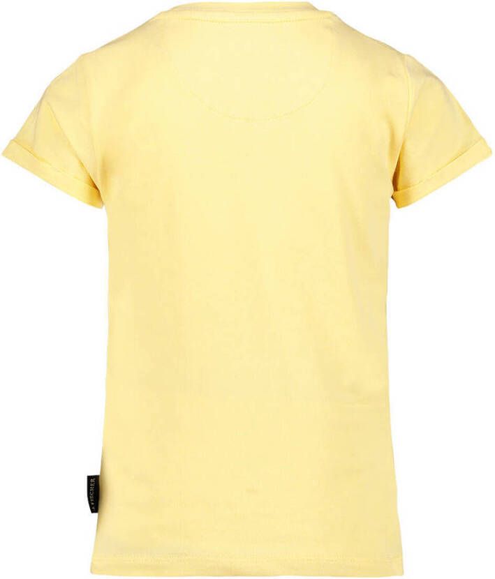 Jake Fischer T-shirt met printopdruk geel
