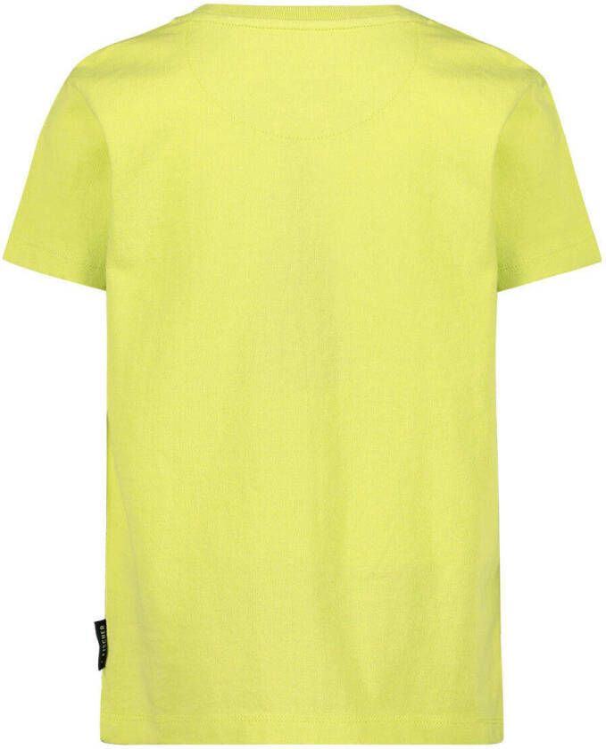 Jake Fischer T-shirt met printopdruk limegroen