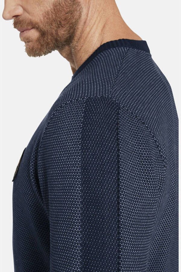 Jan Vanderstorm +FIT Collectie trui HALVAR Plus Size donkerblauw