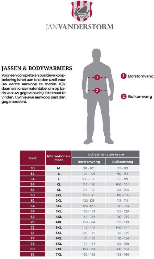Jan Vanderstorm bodywarmer AART Plus Size rood