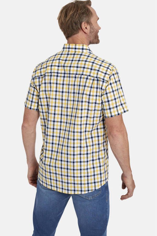 Jan Vanderstorm +FIT Collectie geruit regular fit overhemd WERNHER Plus Size geel - Foto 3