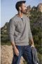 Jan Vanderstorm +FIT Collectie sweater GANDALV Plus Size met printopdruk grijs - Thumbnail 3