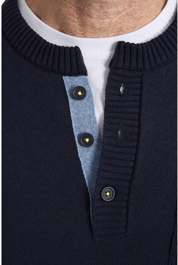 Jan Vanderstorm +FIT Collectie trui ELGER Plus Size donkerblauw