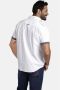 Jan Vanderstorm loose fit overhemd SKIRNIR Plus Size met contrastbies en borduursels wit - Thumbnail 3