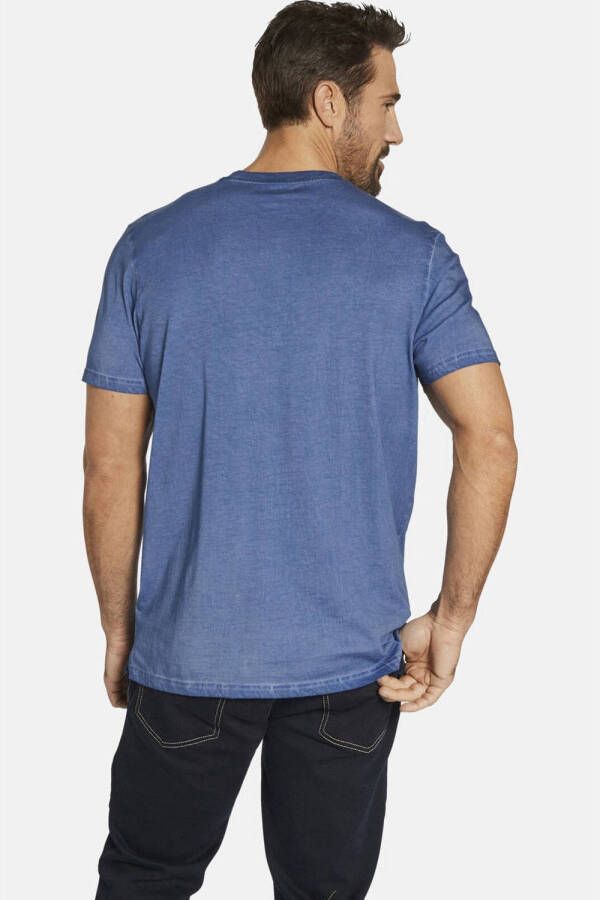Jan Vanderstorm oversized T-shirt MATTES Plus Size blauw - Foto 2