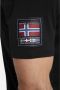 Jan Vanderstorm oversized T-shirt PEDER Plus Size met printopdruk zwart - Thumbnail 2
