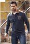 Jan Vanderstorm polo BALDREK Plus Size met contrastbies en borduursels donkerblauw - Thumbnail 3
