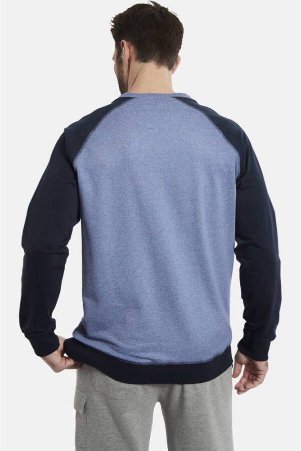 Jan Vanderstorm sweater OWEN Plus Size met printopdruk blauw - Foto 2