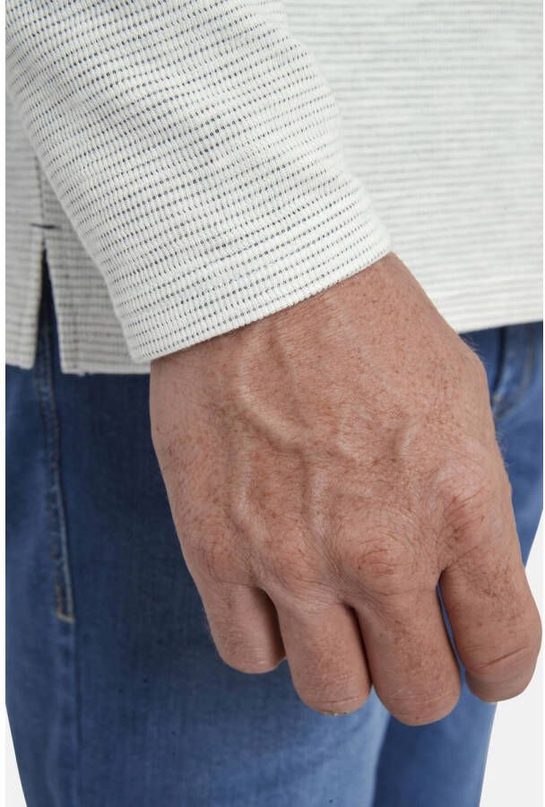Jan Vanderstorm sweater REGINALD Plus Size met printopdruk wit