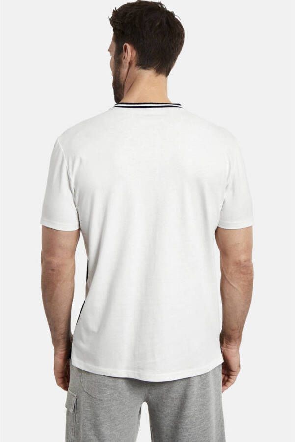 Jan Vanderstorm T-shirt JADON Plus Size met printopdruk wit