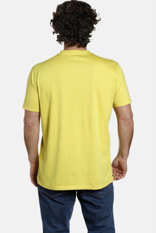 Jan Vanderstorm T-shirt OLOV Plus Size met printopdruk geel