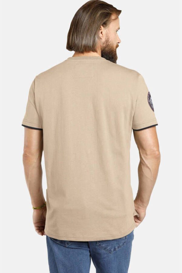 Jan Vanderstorm T-shirt Plus Size SÖLVE met printopdruk beige - Foto 2