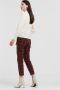 Jane Lushka geruite cropped slim fit broek Pants Ber van travelstof brick - Thumbnail 4
