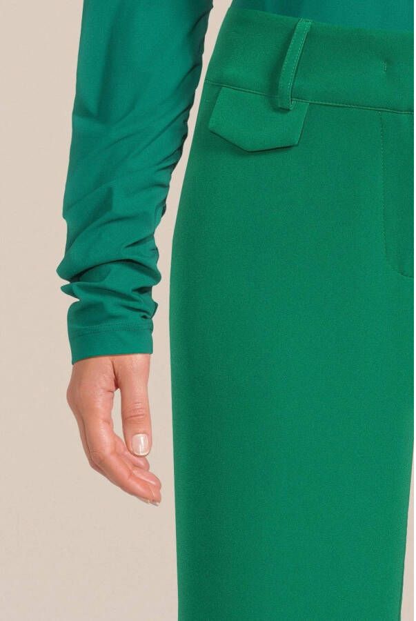 Jane Lushka wide leg pantalon Linda van gerecycled polyester groen - Foto 3