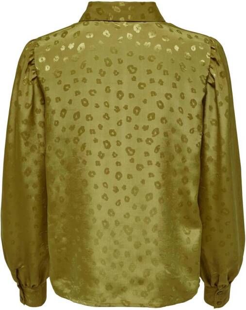 JDY blouse DIFFI met zebraprint groen