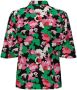 JDY blouse MILA met all over print zwart groen roze - Thumbnail 3