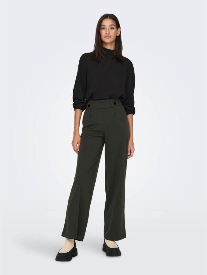 JDY high waist wide leg broek GEGGO donkergrijs
