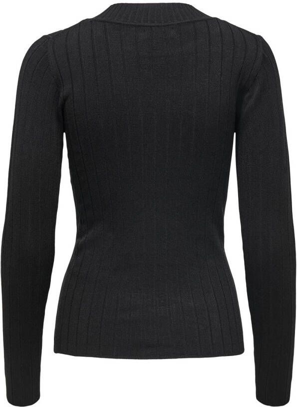 JDY ribgebreide top KATE zwart