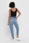 Jacqueline de Yong Zwart Geribbeld Gebreid V-hals Tank Top Black Dames - Thumbnail 3