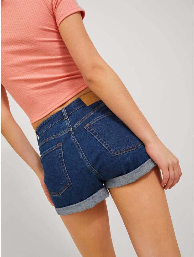 JJXX high waist mom denim short JXHAZEL donkerblauw