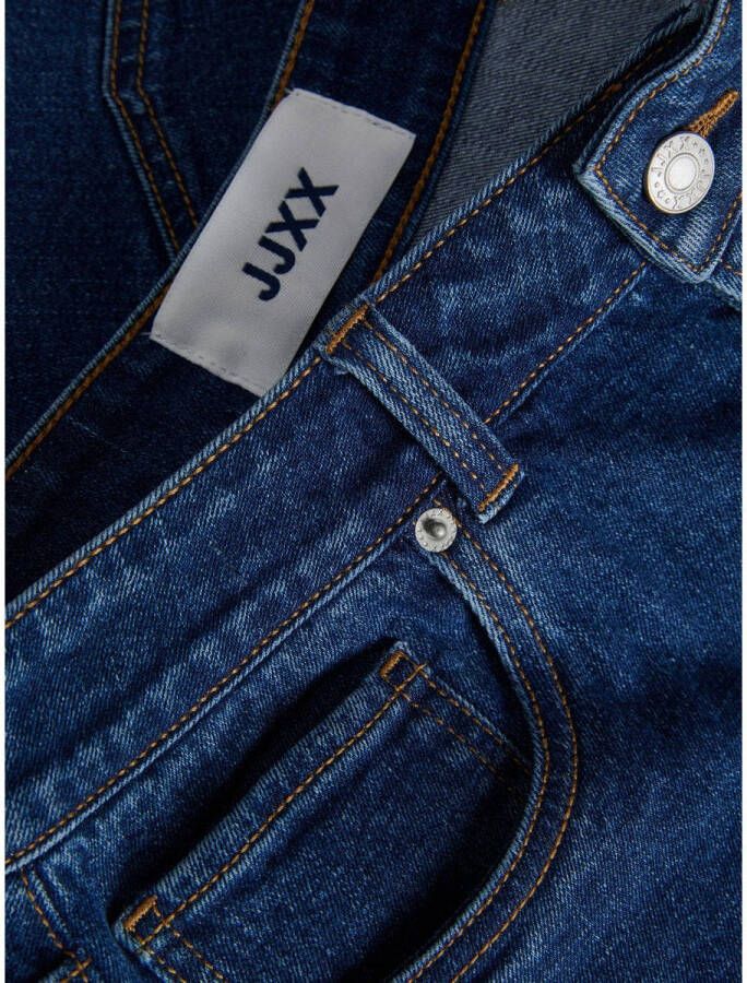 JJXX high waist mom denim short JXHAZEL donkerblauw