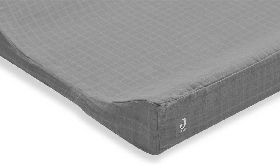 Jollein aankleedkussenhoes wrinkled cotton 50x70cm grey
