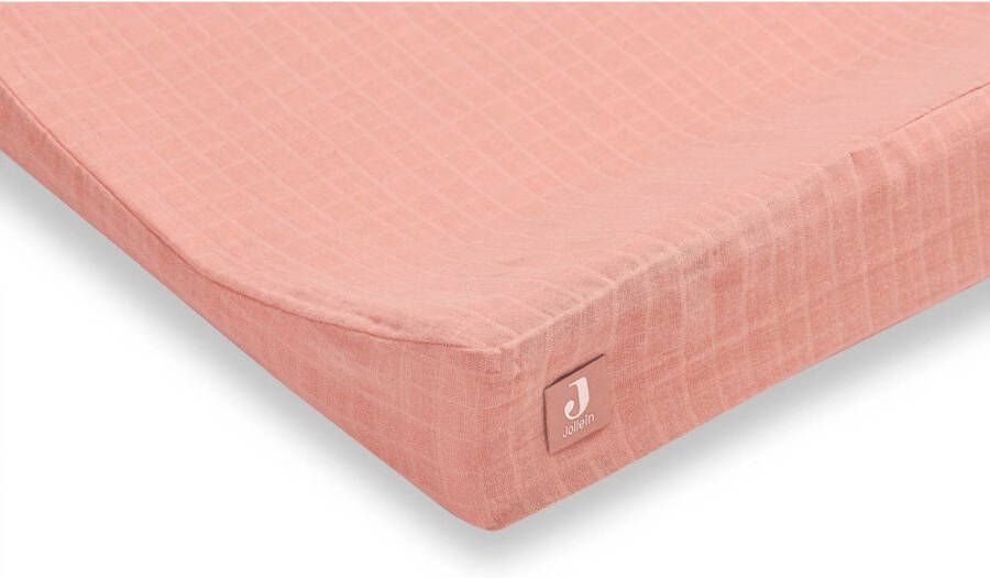 Jollein aankleedkussenhoes wrinkled cotton 50x70cm rosewood