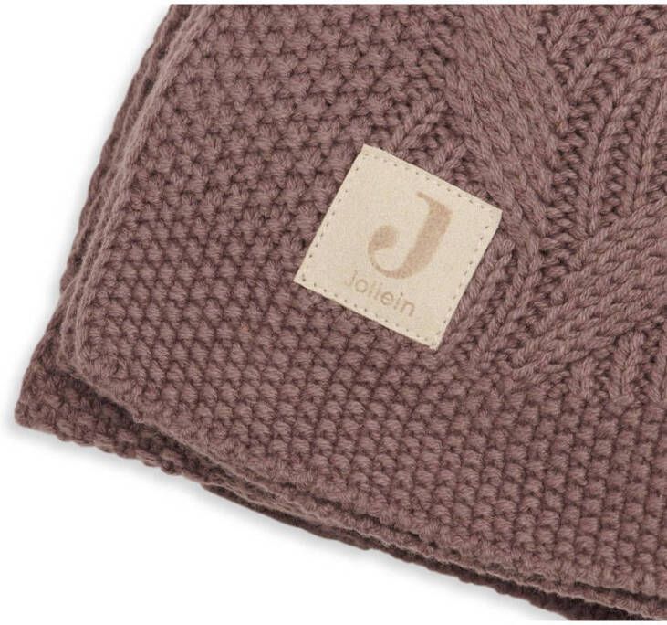 Jollein baby ledikantdeken 100x150cm Spring knit chestnut