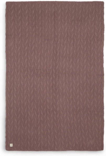 Jollein baby ledikantdeken 100x150cm Spring knit chestnut coral fleece