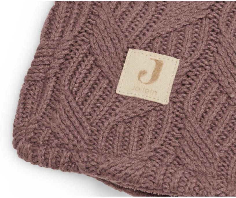 Jollein baby ledikantdeken 100x150cm Spring knit chestnut coral fleece
