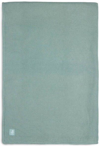 Jollein baby ledikantdeken Basic Knit 100x150cm Forest Green Fleece