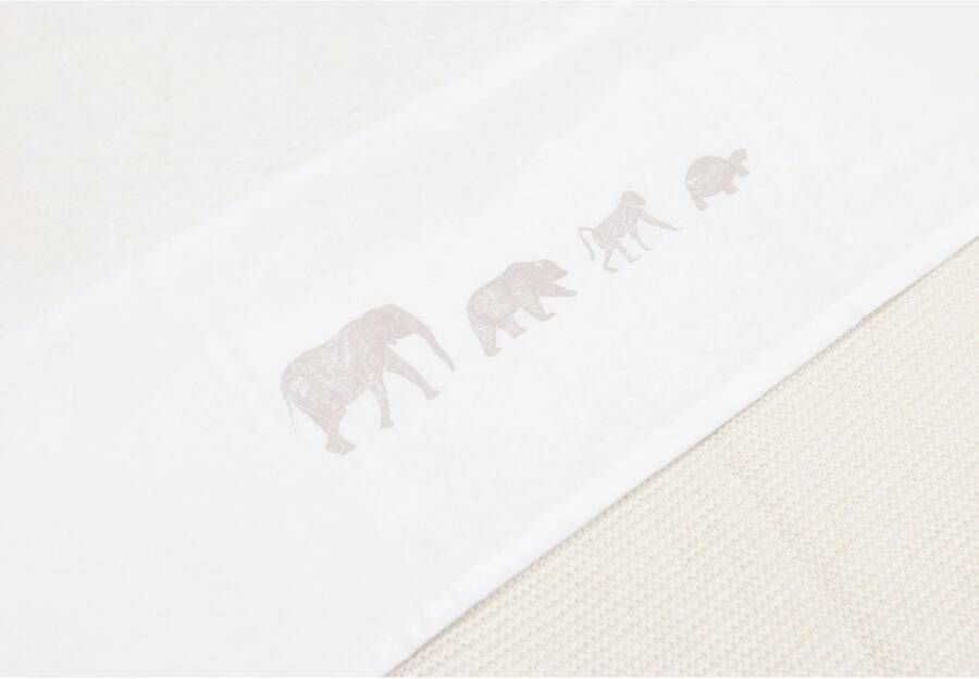 Jollein baby ledikantlaken 120x150cm Animals Nougat