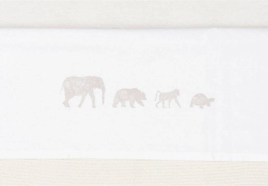 Jollein baby ledikantlaken 120x150cm Animals Nougat