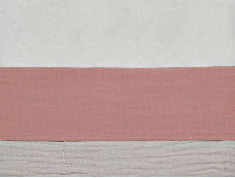 Jollein baby wieglaken 75x100cm wrinkled cotton rosewood