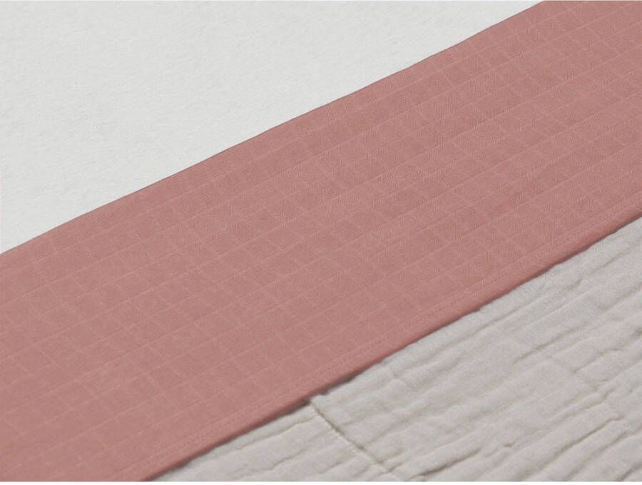 Jollein baby wieglaken 75x100cm wrinkled cotton rosewood