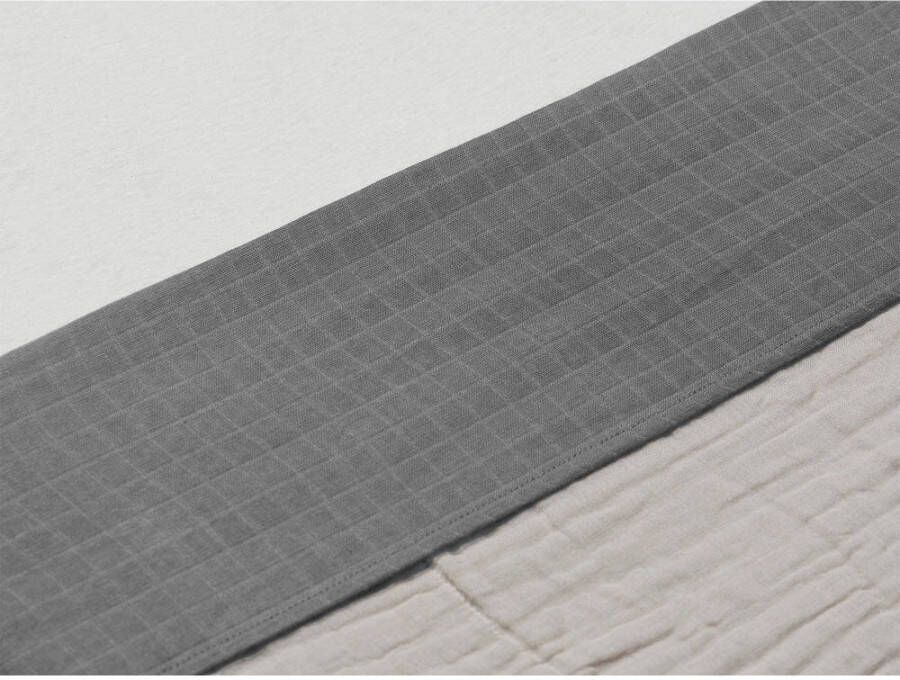 Jollein baby wieglaken 75x100cm wrinkled cotton storm grey