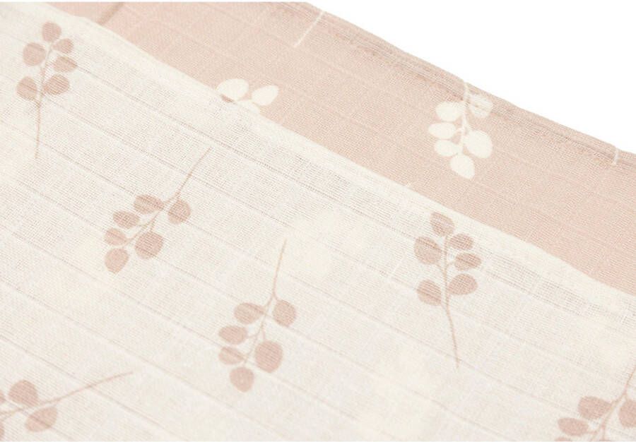 Jollein hydrofiele doek small 70x70cm Twig set van 3 Wild Rose