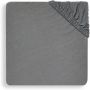 Jollein jersey wieg hoeslaken 40x80 90cm grey Grijs Effen - Thumbnail 2