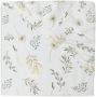 Jollein katoenen ledikant hoeslaken Wild Flowers 60x120cm wit beige grijs - Thumbnail 3