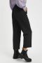 Kaffe cropped high waist wide leg broek zwart - Thumbnail 4